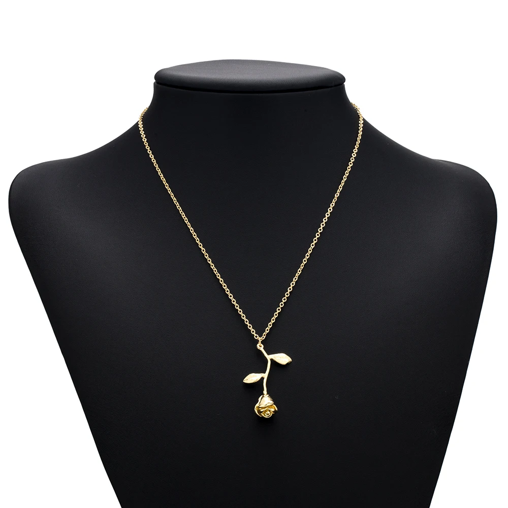 Женское ожерелье с цветком розы 3 цвета|rose flower necklace|flower necklacefashion necklace |