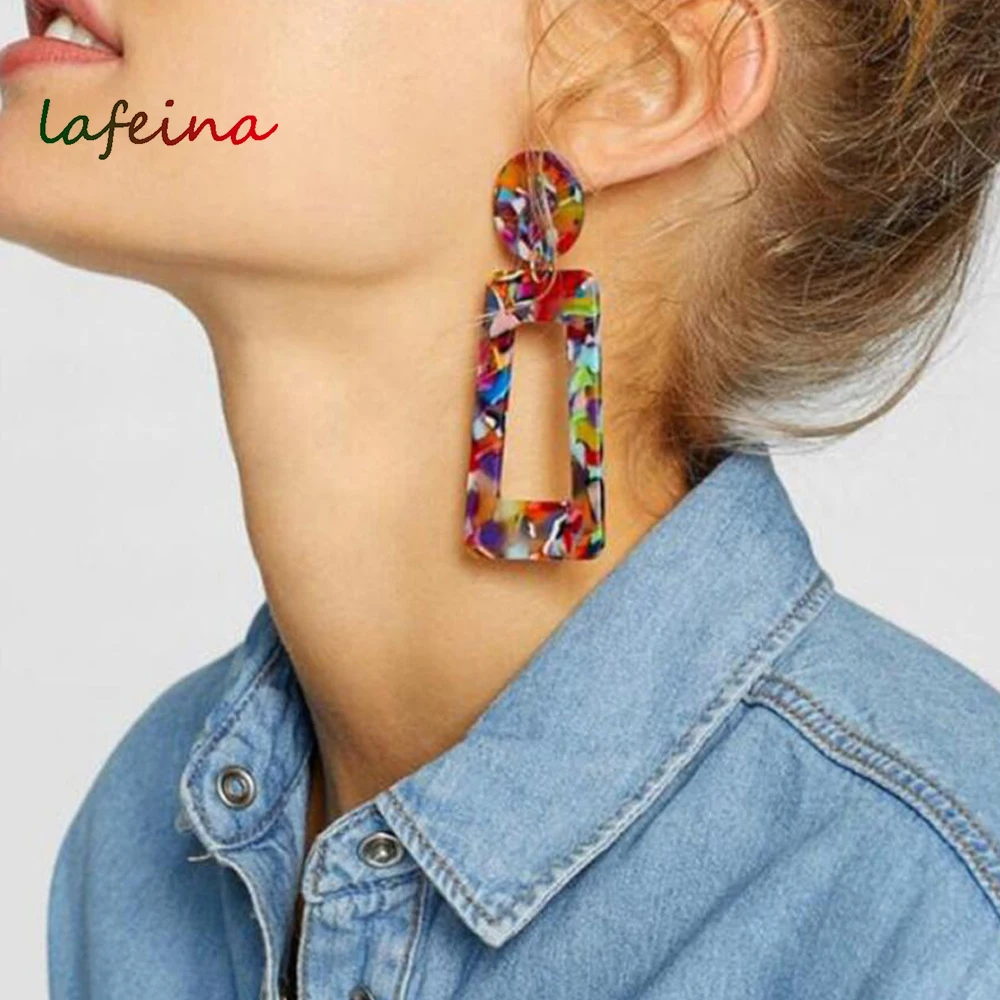 Большие Винтажные серьги для женщин геометрические массивные