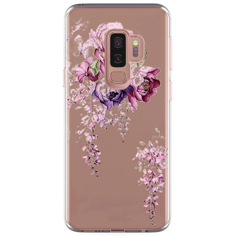 Для Samsung Galaxy S3 S9 S9Plus S8 Plus S7 edge Note 8 TPU цветной мягкий чехол с рисунком розы Desig Fundas R331 |