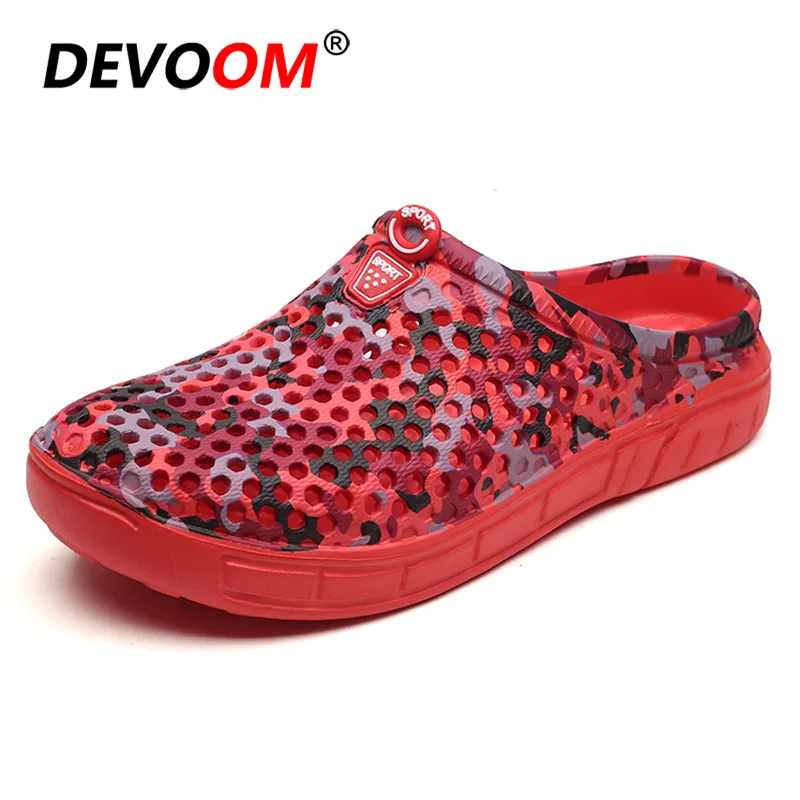Красный Модные уличные тапочки для подростков; Mannen; дышащие; zapatillas hombre Casa; мужские вьетнамки; тапочки для мужчин; мужские вьетнамки; Badslipper - Цвет: Красный