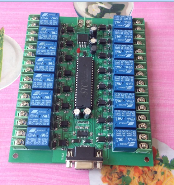 Компьютерный последовательный порт управления 16-полосное реле промышленная