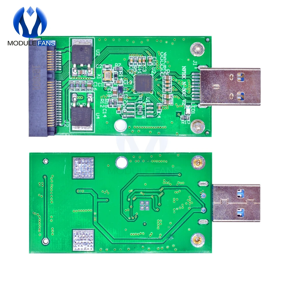 Мини PCIE mSATA SSD USB 3 0 внешний конвертер адаптер Модульная плата совместимая с Windows