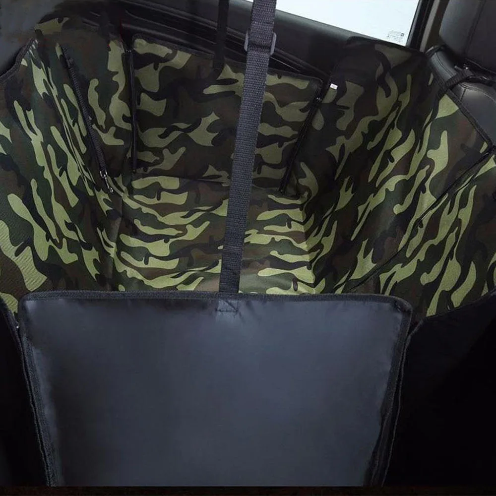 Camouflage Прямая поставка, переноска для домашних собак, чехол на заднее сиденье для автомобиля, чехол для кошек, переносная ткань Оксфорд, водонепроницаемые принадлежности для собак, аксессуары - Цвет: Camouflage