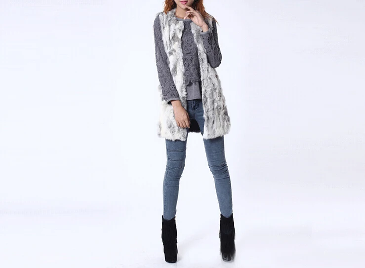 Жилет женский из натурального кроличьего меха KDH535 2019 | Женская одежда