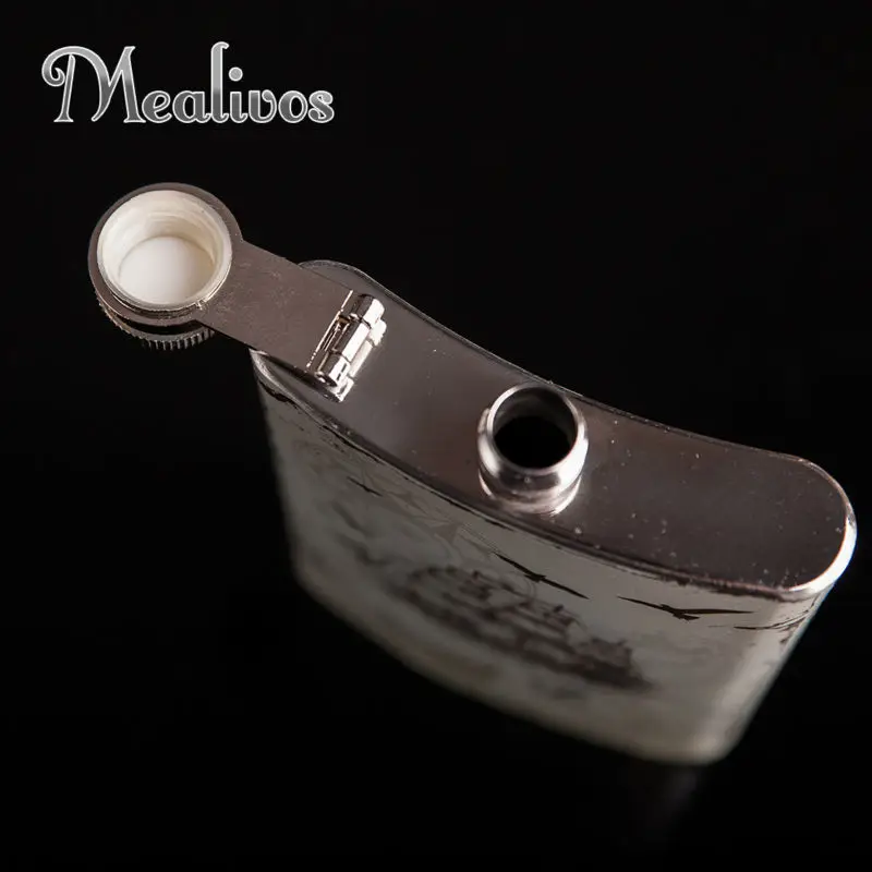 

Mealivos fashion Nautical style Flask 8 oz 304# Stainless Steel Hip Flask drinkware Alcohol Liquor Whiskey Bottle gifts wine pot