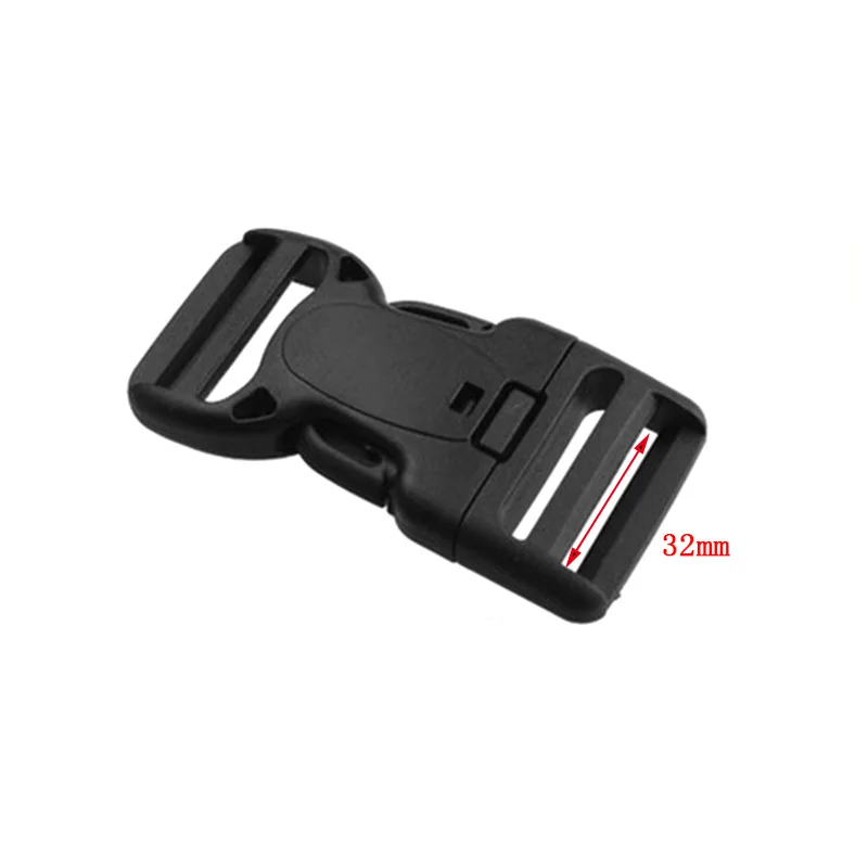 Черная пластиковая двойная регулируемая и безопасная пряжка с двойным замком
