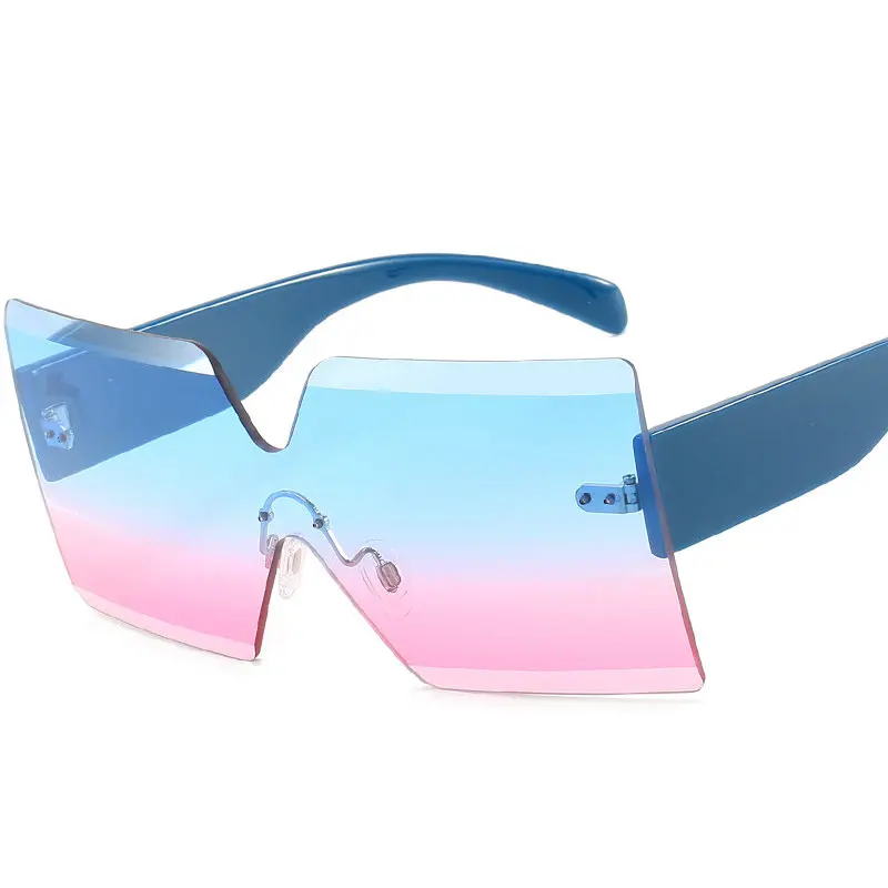 2019 негабаритных бескаркасных очки Для женщин модельер личности сиамские Ретро