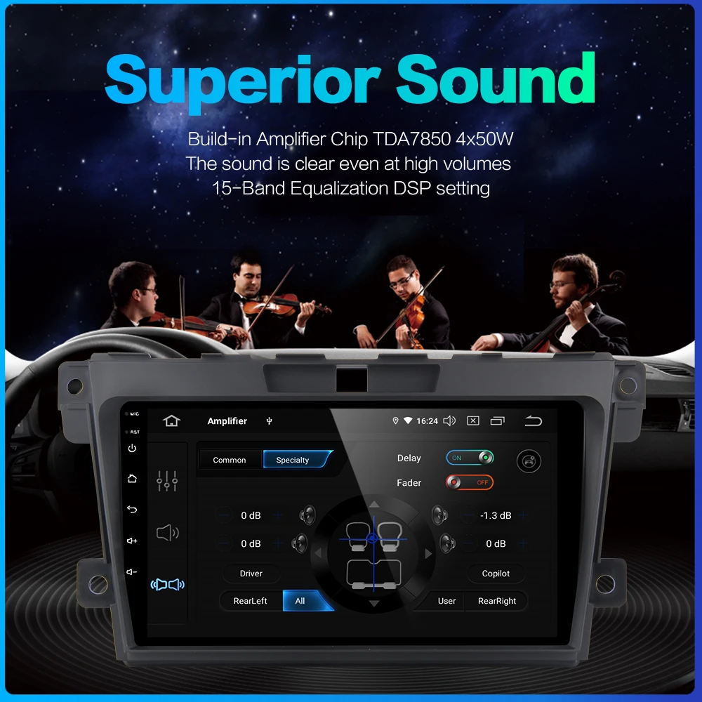 Dasaita " ips Авторадио 1 Din Android 9,0 для Mazda CX-7 2008 2009 2010 2011 2012 2013 gps 1080p видео стерео HDM