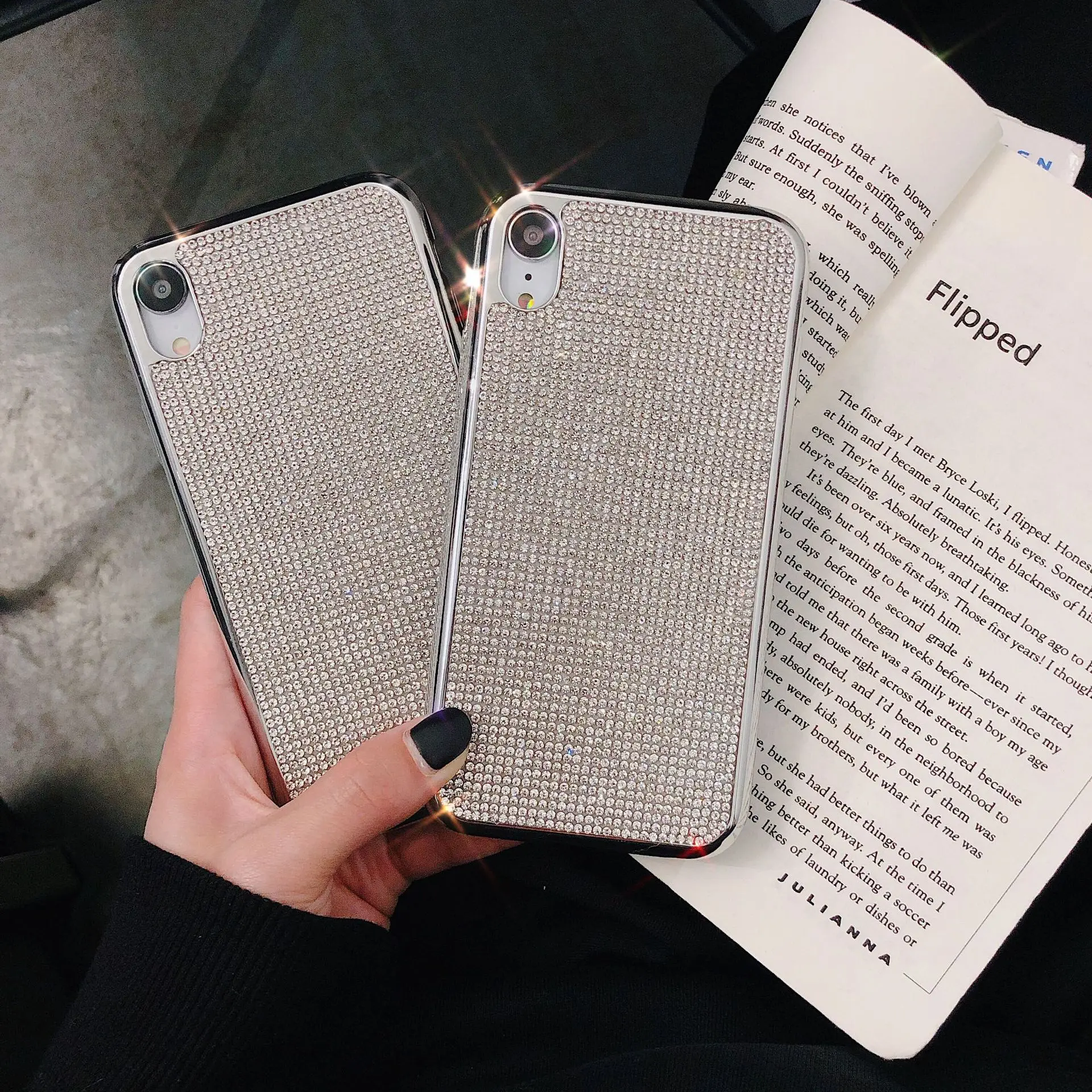 Luxury Designer Diamond Phone Case for Huawei P20 Pro Mate 20 Nova 3 4 2s Honor 10 Silver Bumper Rhinestone Back Cover |