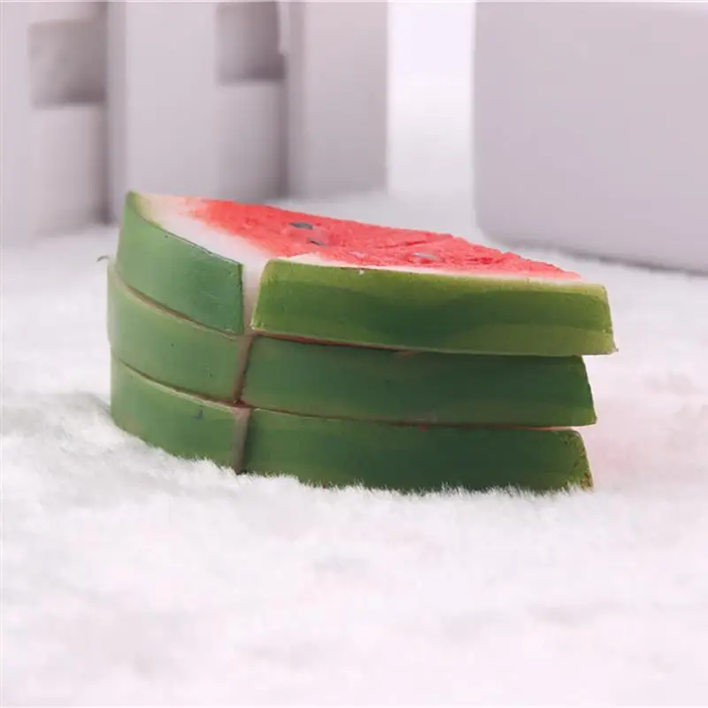 2/6/8PCS Artificial Watermelon Slices Fake Fruits Artificial Fruit Lifelike Decorative Fruits For Party Kitchen Home Decor images - 6