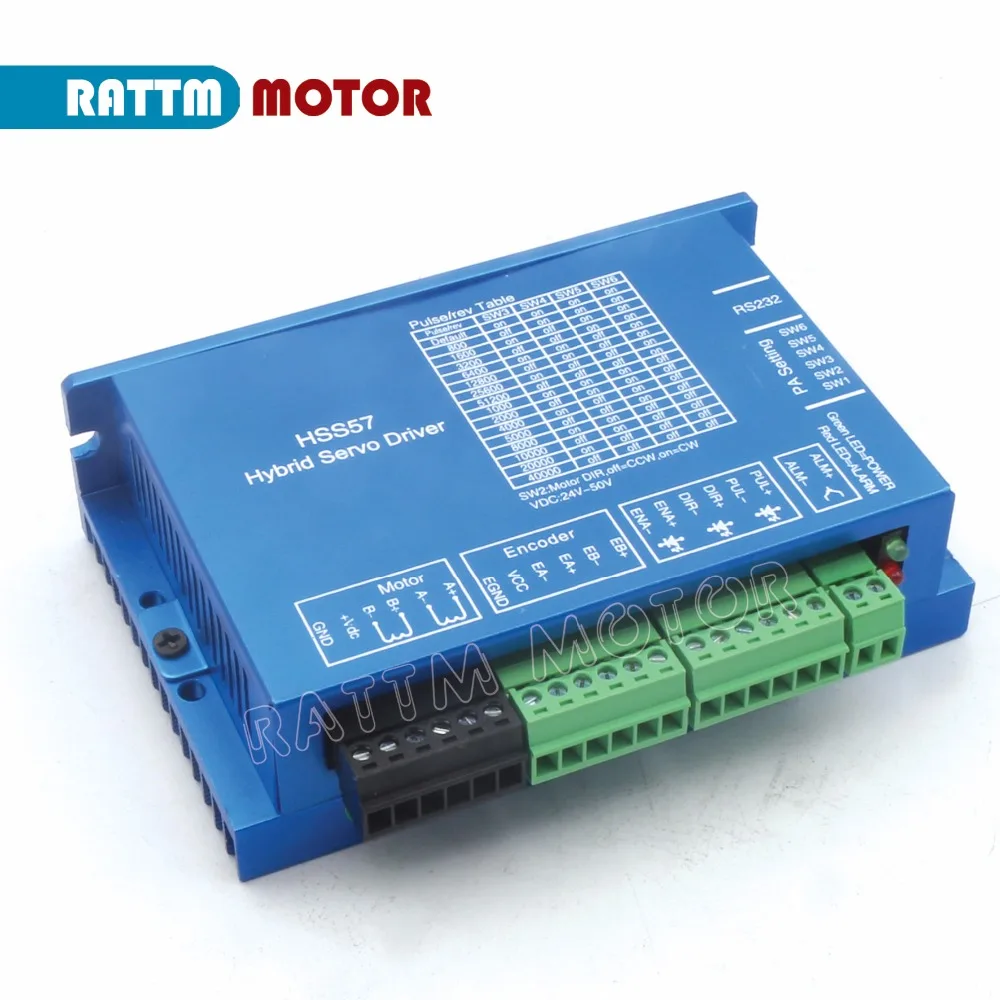 Комплект шагового серводвигателя с замкнутым контуром Nema23 2N.m 288oz in 2ph HSS57