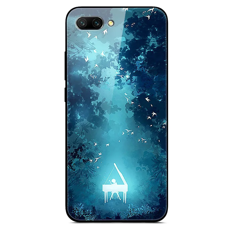 as photo 14 Стеклянный чехол для huawei Honor 10, чехол, роскошная задняя крышка из закаленного стекла, чехол для huawei Honor 10, чехол для Honor 10 lite, ТПУ Рамка - Цвет: as photo 14