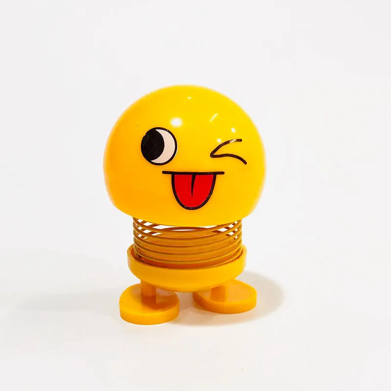 New Product Car Decoration Spring Ornaments Shaking Head Doll Expression Pack