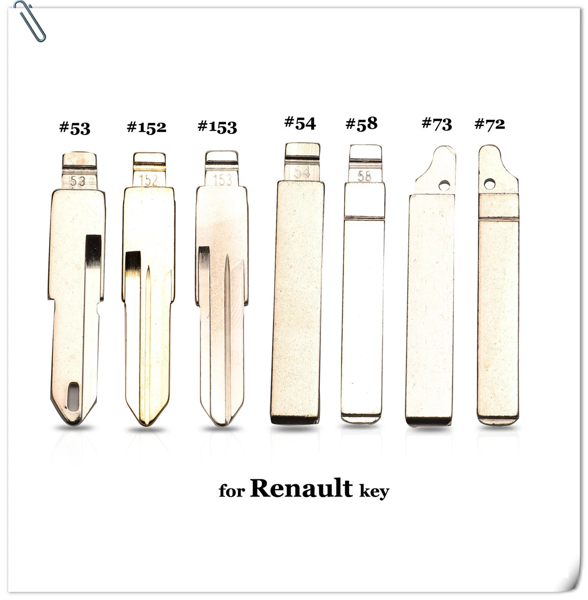 Jingyuqin 10p#53#54#58#72#73#152#153 полотно дистанционного ключа пустой для Lada Renault Megan Dacia Clio Duster KD VAC102 VA2 HU83