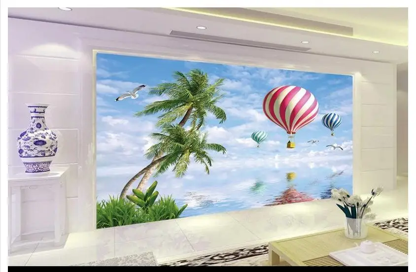 3D обои на заказ настенные фрески с воздушным шаром задний план для телевизора