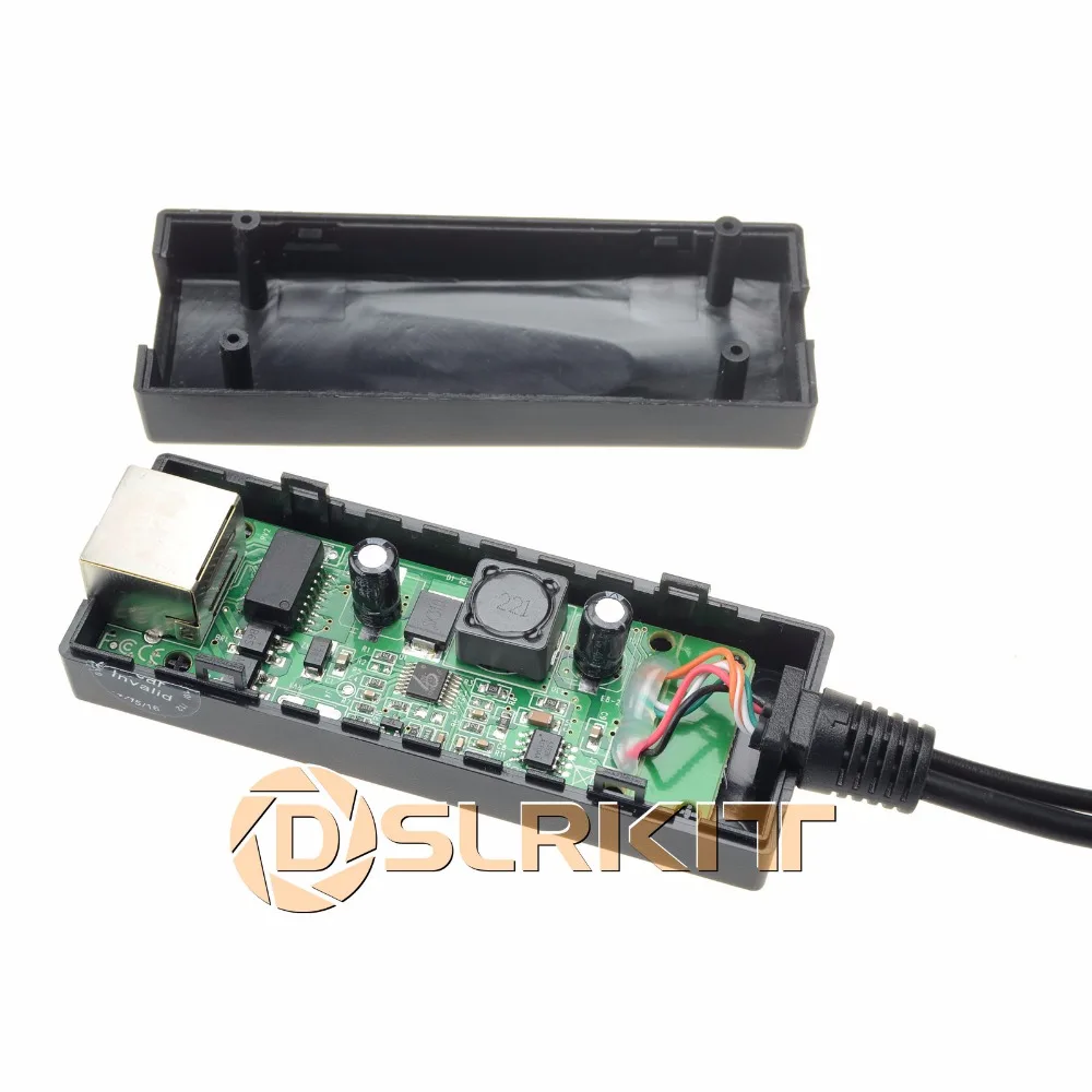 DSLRKIT активный сплиттер POE питание по Ethernet 48 В до 12 В 1A-2A IEEE802.3af стандартный тип