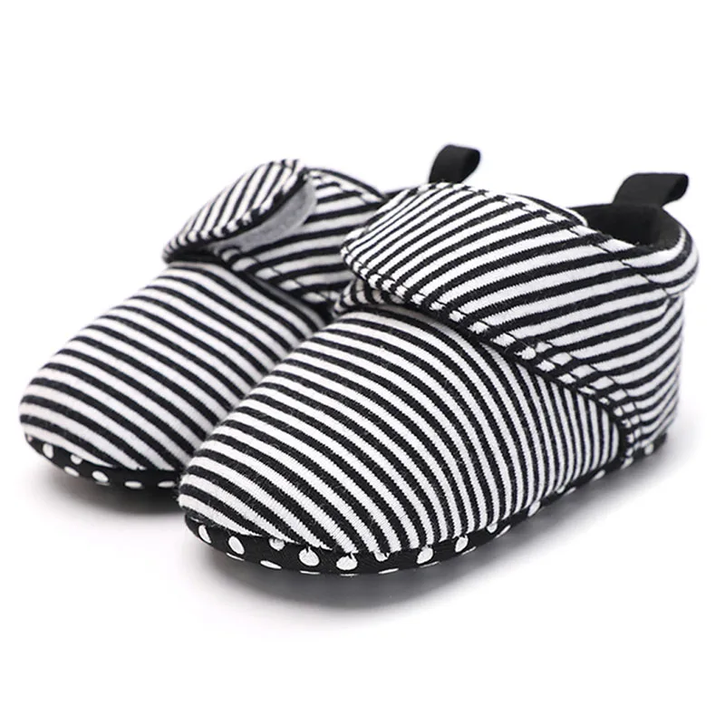 Black stripe 02 Обувь для малышей; унисекс; Cozie; Искусственная флисовые пинетки; все сезоны; мягкая подошва; теплая Классическая обувь для малышей; обувь для мальчиков и девочек - Цвет: Black stripe 02