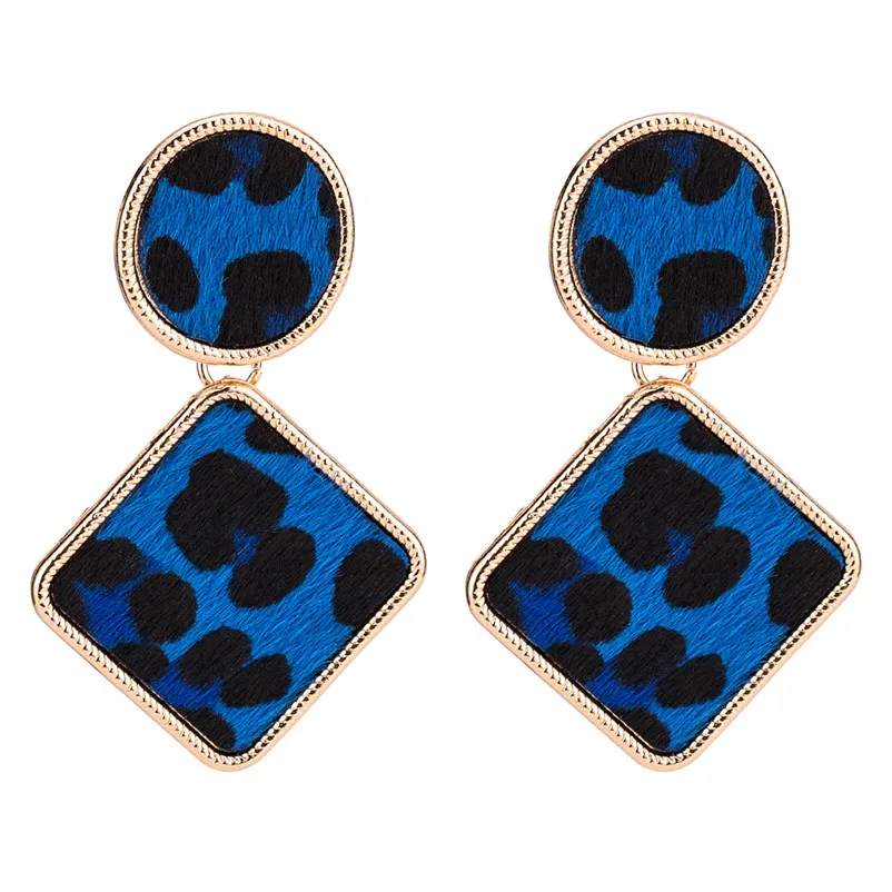 Серьги-гвоздики в виде геометрических фигур adolph серьги с леопардовым принтом для