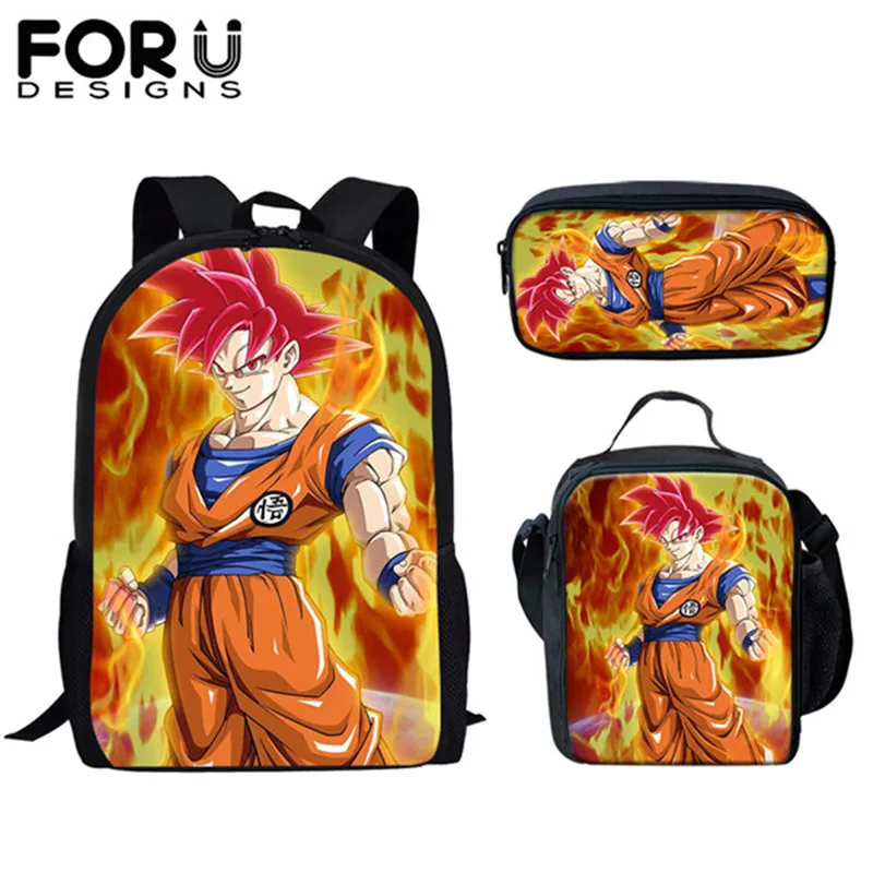 FORUDESIGNS/горячая аниме школьные сумки рюкзаки Dragon Ball Z Супер Broly шаблон Модные школьные сумки набор для девочек мальчиков Mochila - Цвет: H12648CGK