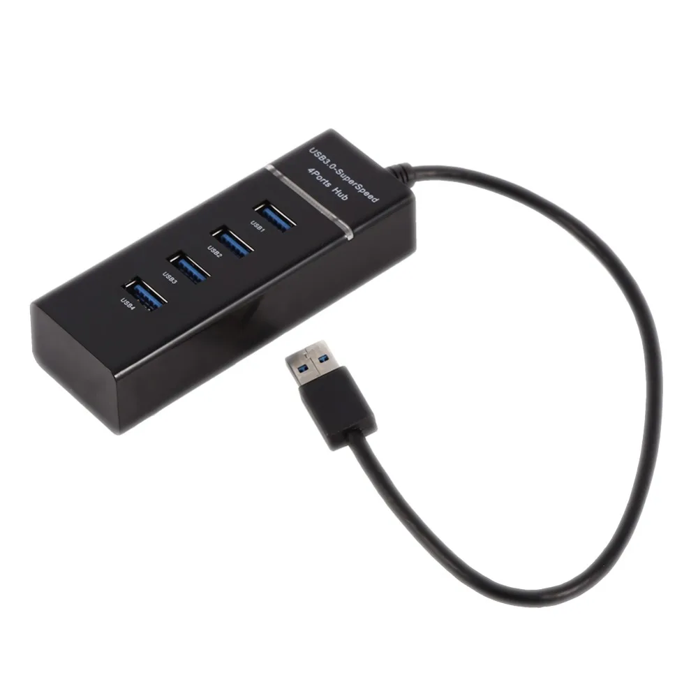 4 портовый концентратор USB 3 0 с зарядкой питания и переключателем разветвитель