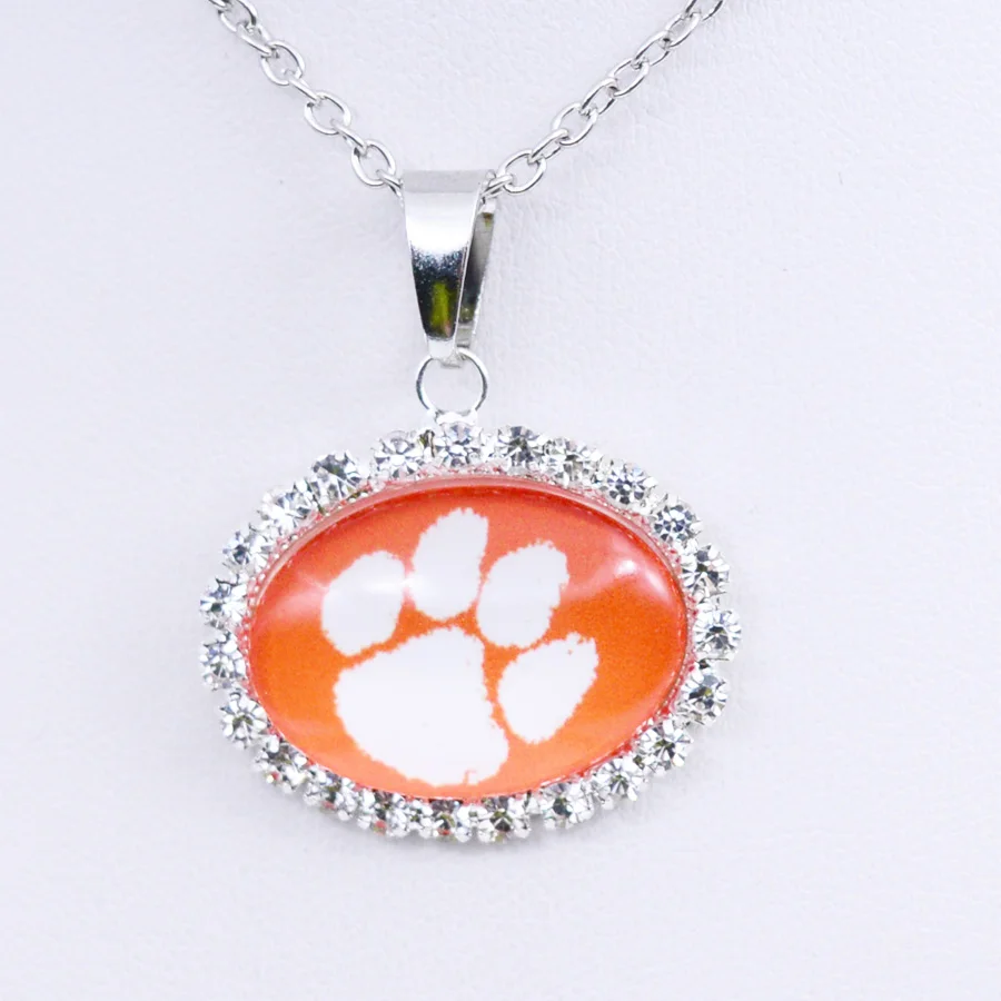Ожерелье NCAA Clemson Tigers Шарм Кулон Университет Футбол ювелирные изделия для женщин