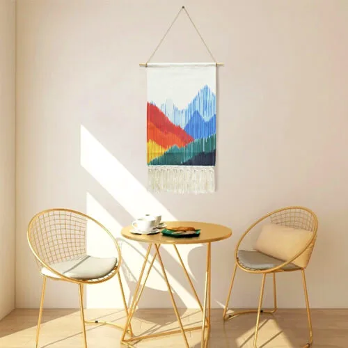 16x24 дюйма макраме настенный красочный Тканый гобелен с кисточкой для дома