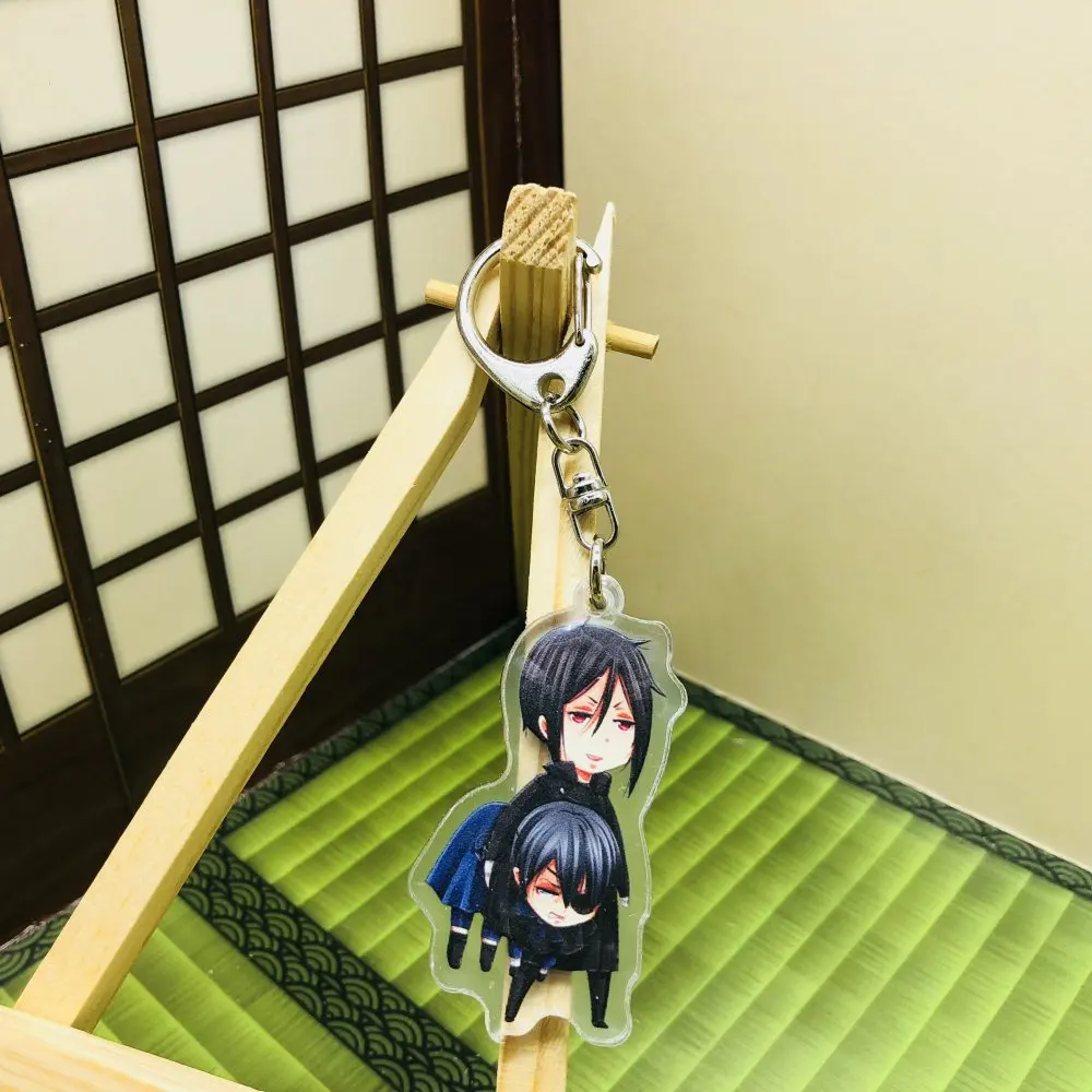 7 видов стилей акриловый брелок Аниме Kuroshitsuji Ciel Phantomhive Sebastian Michaelis прозрачный