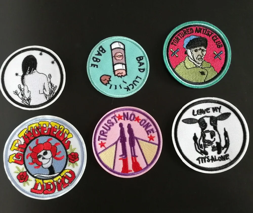 UFO Девушка Летучая корова Сделай Сам утюжок нашивка для одежды вышивка