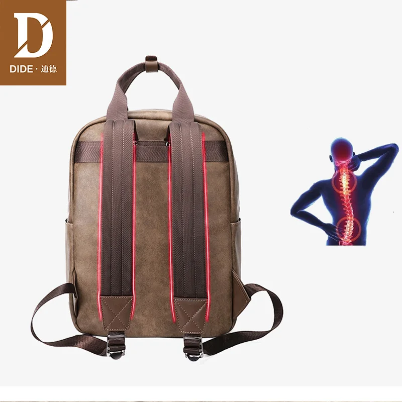 DIDE, рюкзаки для ноутбука, для подростков, мужские, Mochila, модные, повседневные, кожаные, для путешествий, рюкзак, школьная сумка, ручные сумки, водонепроницаемые