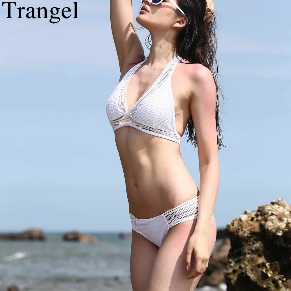 Trangel комплект бикини сексуальное Холтер Купальник сплошной купальный костюм
