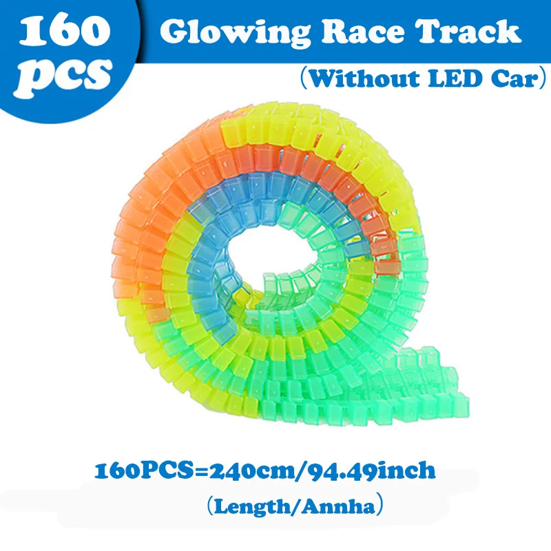 160Pcs Tracks 5.5 см вагона игрушки гоночных трасс автомобилей DIY Универсальный Интимные аксессуары для волшебный трек образования Игрушечные лошадки Детская подарки на день рождения - Цвет: 160Pcs Tracks