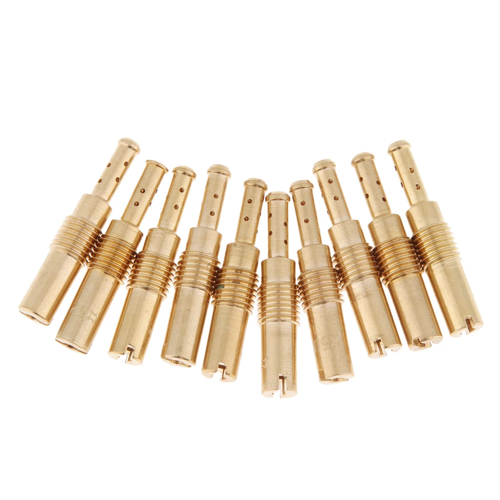 

1 комплект карбюратор медленно/Пилот Jet для PWK Keihin OKO CVK карбюратор 38 40 42 45 48 50 52 55 58 60 Золотой M6 x 0,75 мм