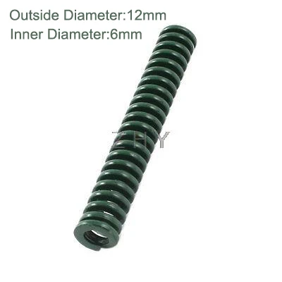 TH 14mm OD 7mm ID 75mm 80mm 90mm 100mm Length Green Heavy Duty 65Mn Metal Steel Spiral Stamping Compression Mould Die Spring