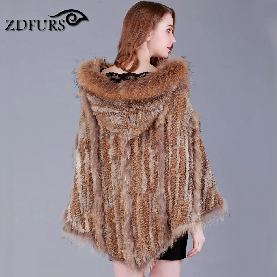ZDFURS * Новые Модные теплые женские зимние сапоги Большой кроличье пончо с