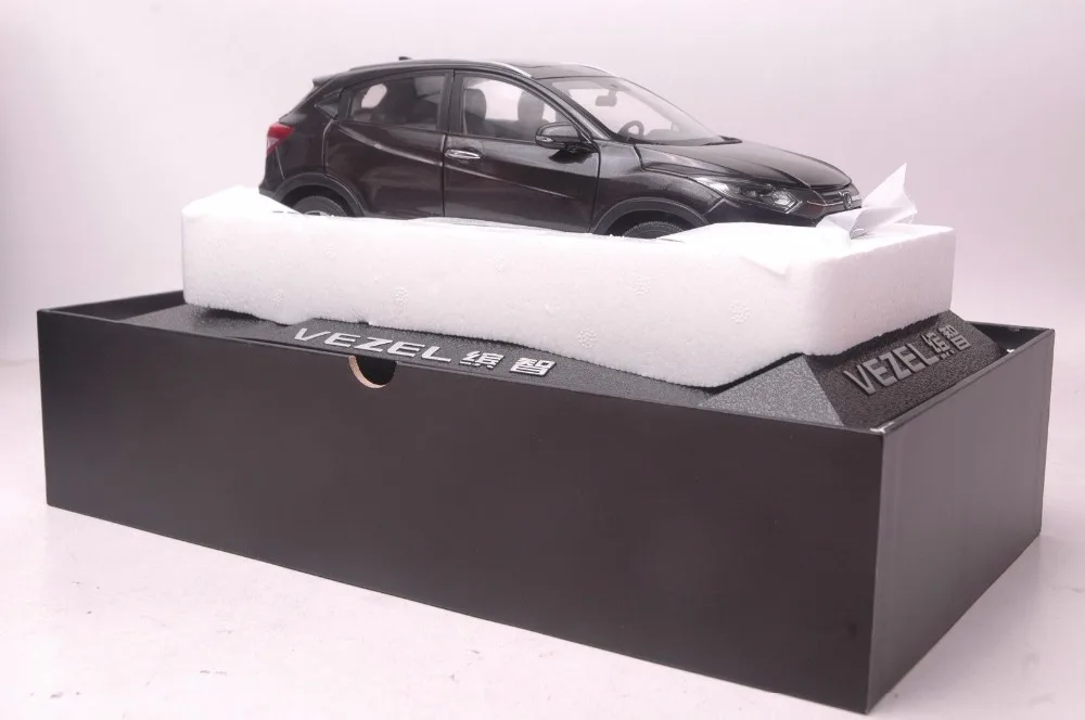 1:18 литая под давлением модель для Honda Vezel HR-V черный Внедорожник игрушечный автомобиль миниатюрная коллекция подарки HRV HR V
