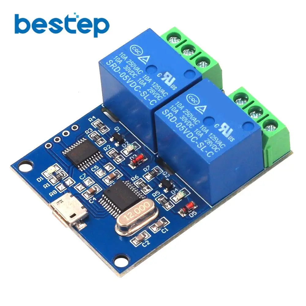 LCUS 1/LCUS 2 USB 5 В 1/2 канальный релейный модуль CH340 Интеллектуальный переключатель
