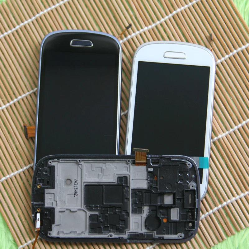 Для samsung Galaxy S3 Mini i8190 GT i8195 i8200 для ЖК дисплей + сенсорный экран дигитайзер с рамкой