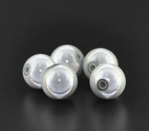 DoreenBeads 100 шт. акриловые круглые свободные бусины белого цвета для рукоделия