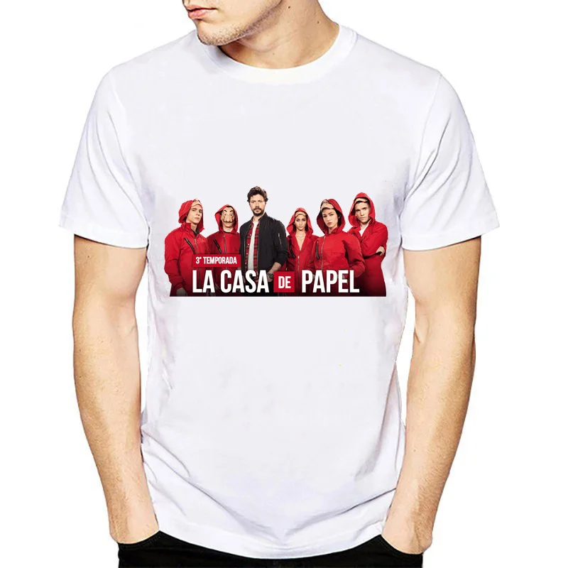 Забавный дизайн La Casa De Papel футболка Money Heist Tee Camisetas Hombre tv футболки &quotсериалы&quot