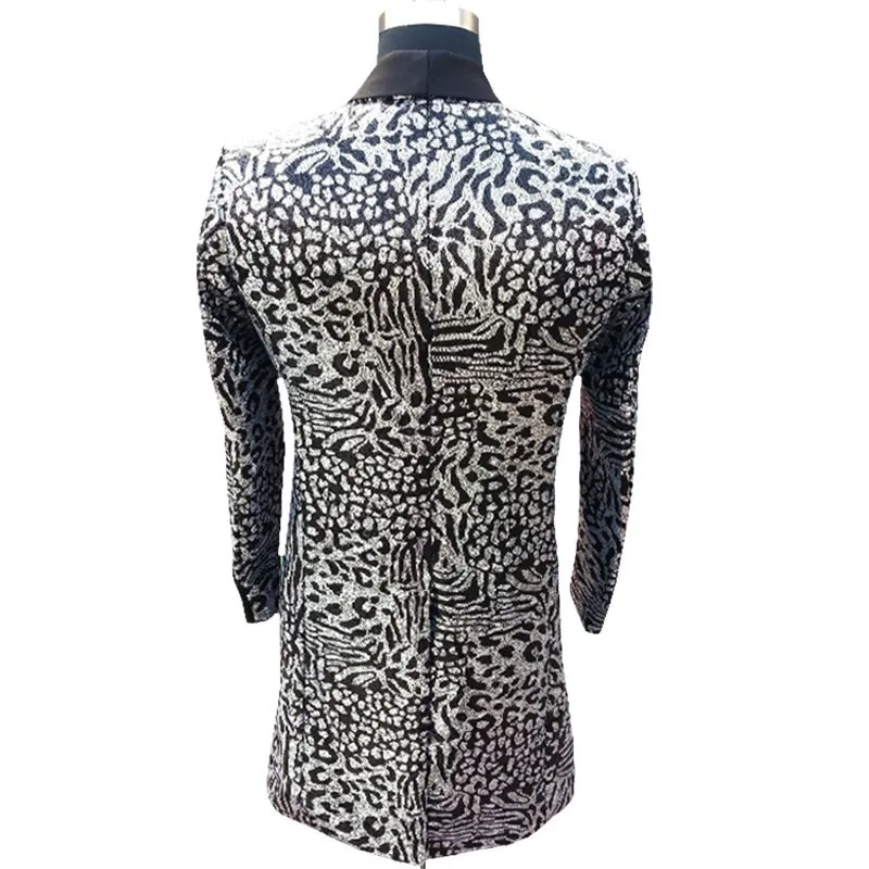 Длинная куртка мужской блейзер с пайетками мужские Клубные вечерние певицы DJ