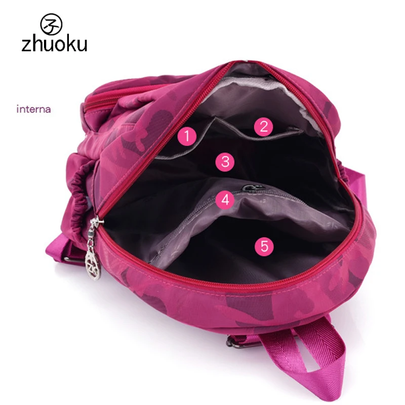 Школьные сумки для девочек рюкзак женский хорошее качество камуфляж нейлон