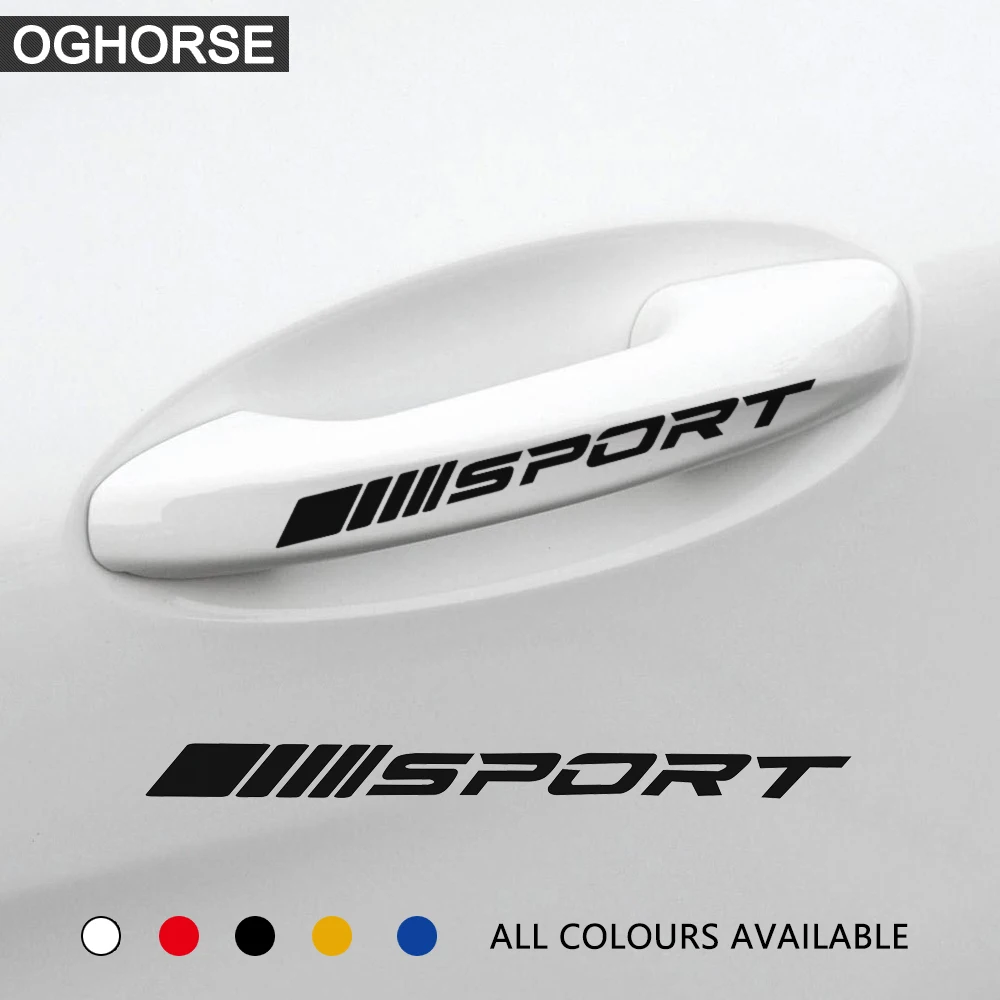 

4 шт. отражающая дверная ручка декоративная переводная наклейка графическая ручка для Mercedes Benz A C E CLA Class AMG W204 W205 W212 W213