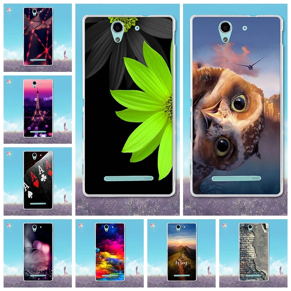 Чехол для Sony Xperia C3 D2502 D2533 S55U милый 3D чехол из мягкого силикона ТПУ C 3 / D 2533 2502 чехлы