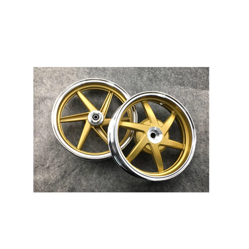 MOFO мотоцикл изменение колеса дисковый тормоз для DIO AF18 AF27 AF28 Z4 ZX AF34 AF35 10-дюймовая шпилька для Алюминий сплава передние задние колеса обода - Цвет: Золотой