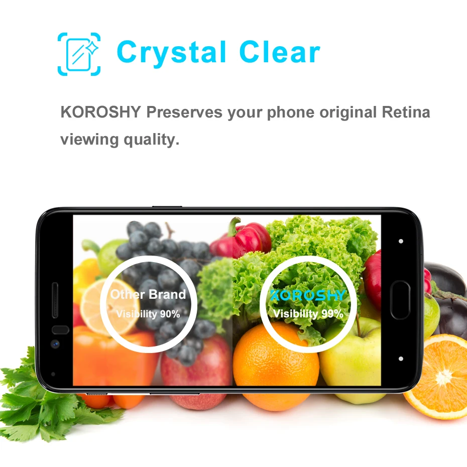 KOROSHY Full Cover Tempered Glass for OnePlus 5 Five OnePlus5 One Plus 1+5 Pro Prime Screen Protector Anti-Scratch Film | Мобильные