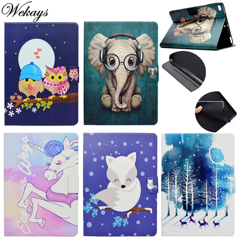 Чехол Wekays для iPad Air ультратонкий кожаный флип-чехол с мультяшным единорогом чехол
