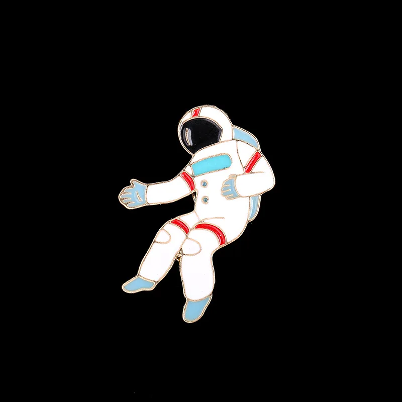 Космический дорожный космический ракета эмалированная булавка мультфильм