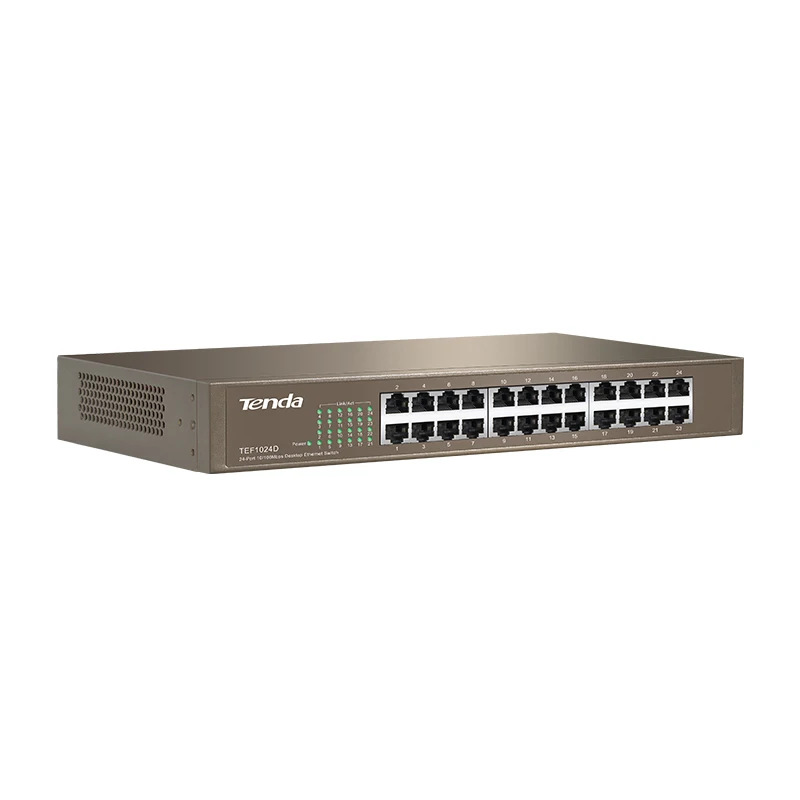 Tenda TEF1024D 10/100 м Enternet сетевой коммутатор 24 Порты и разъёмы QoS LACP полный дуплекс VLAN sup