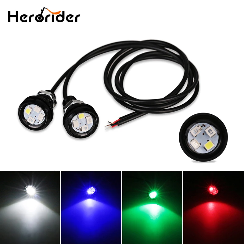 

Herorider Motorcycle Fog Lamps Eagle Eye LED Reverse Backup Lights DRL Daytime Running Light Strobe Flashing Moto Accessories