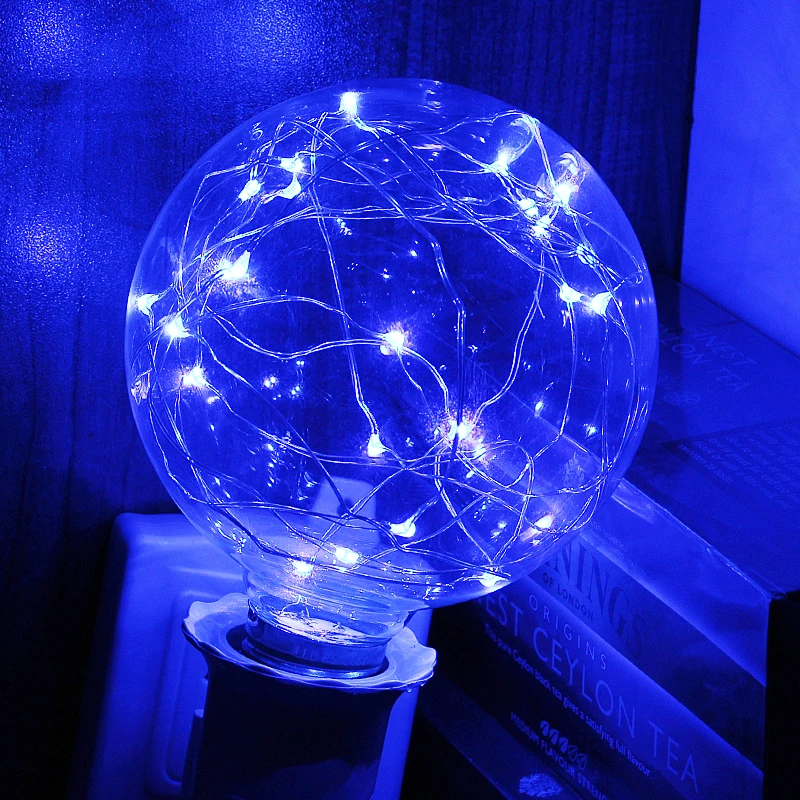 G95 светодиодный RGB Рождество строку света E27 Медный провод полосы Edison ЛАМПЫ AC85 265